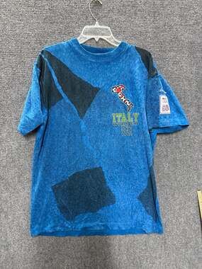 Vintage 1994 World Cup USA Italy T-Shirt Apex One Blue Graphic Size Large